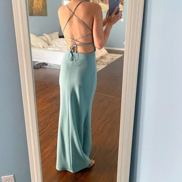 Teal Maxi Windsor Wedding Guest Dress - Picture 3 of 6